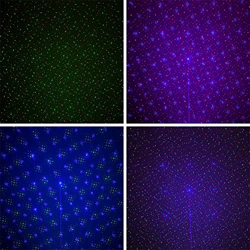 Image of SUNY Mini Portable Cordless Laser Lights Rechargeable RGB Stars Patterns GOBO Projector Sound Activated Music DJ Party Lights for Outdoor Travel Camping Disco Live Show Home Dance