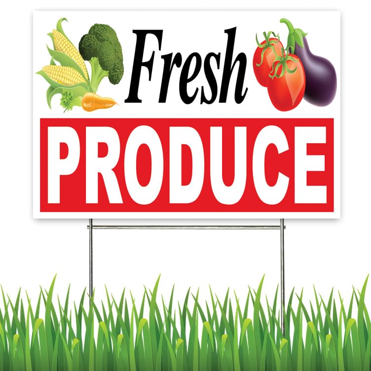 Fresh Produce Yard Sign