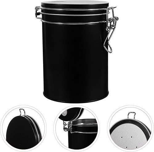 Miniatura 9 de COHEALI Recipiente hermético de hojalata, recipiente de lata de té, granos de café, contenedor de almacenamiento de alimentos con tapas, recipientes