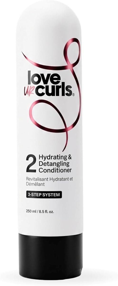 Love Ur Curls Curly Hair Conditioner - Hydrating for Dry, Silicone Free | Shea butter and moringa curl conditioner for curly hair, hydration and detangling for all curl types, sulfate free, 250 mL