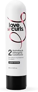 Love Ur Curls Curly Hair Conditioner - Hydrating for Dry, Silicone Free | Shea butter and moringa curl conditioner for curly hair, hydration and detangling for all curl types, sulfate free, 250 mL