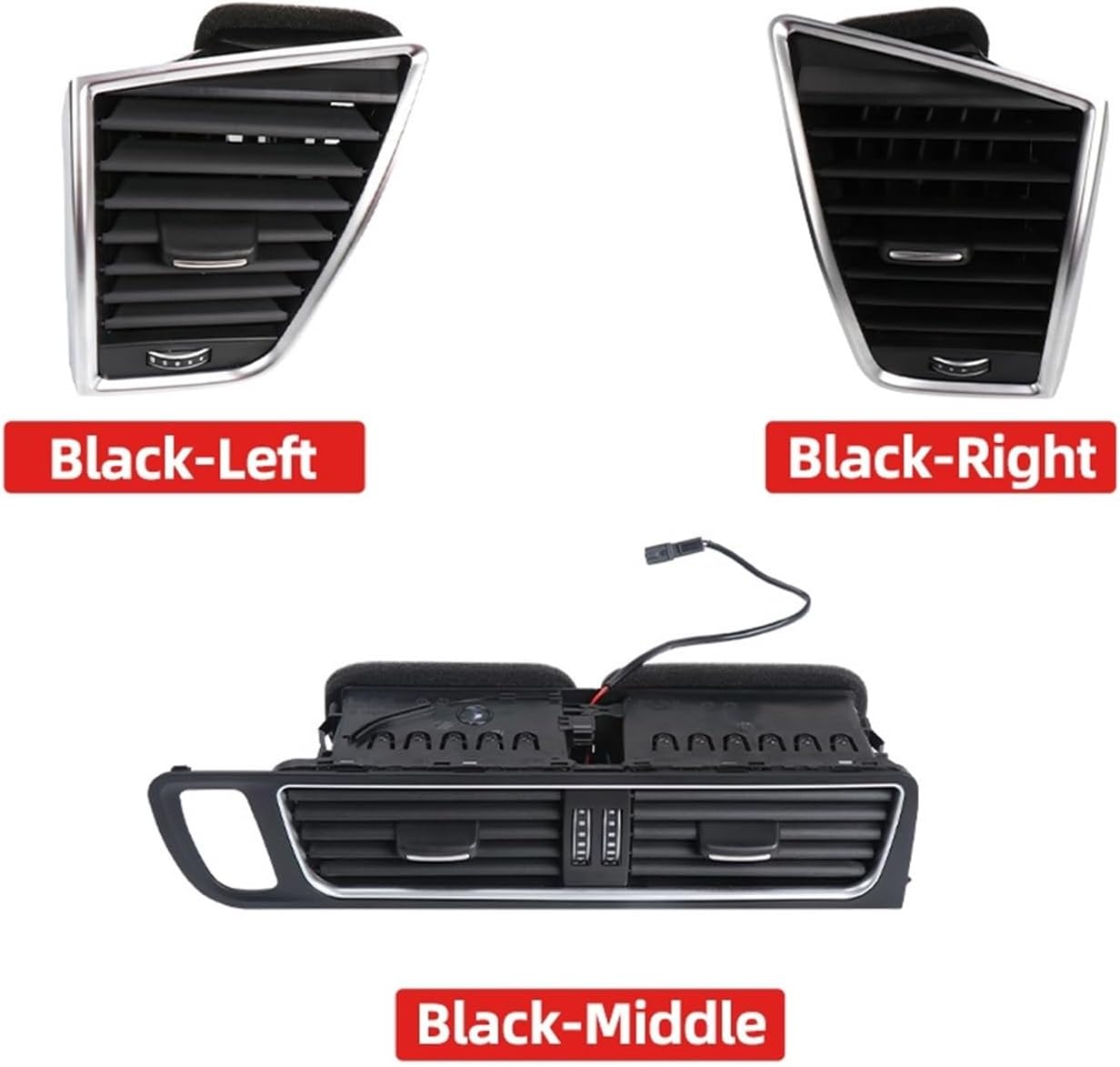 Front Dashboard Air Conditioning Outlet Center Armrest Air Vent Grille Assembly Compatible With Audi Q5 SQ5 8R1820901 8R1820902 8R1820951(Right)