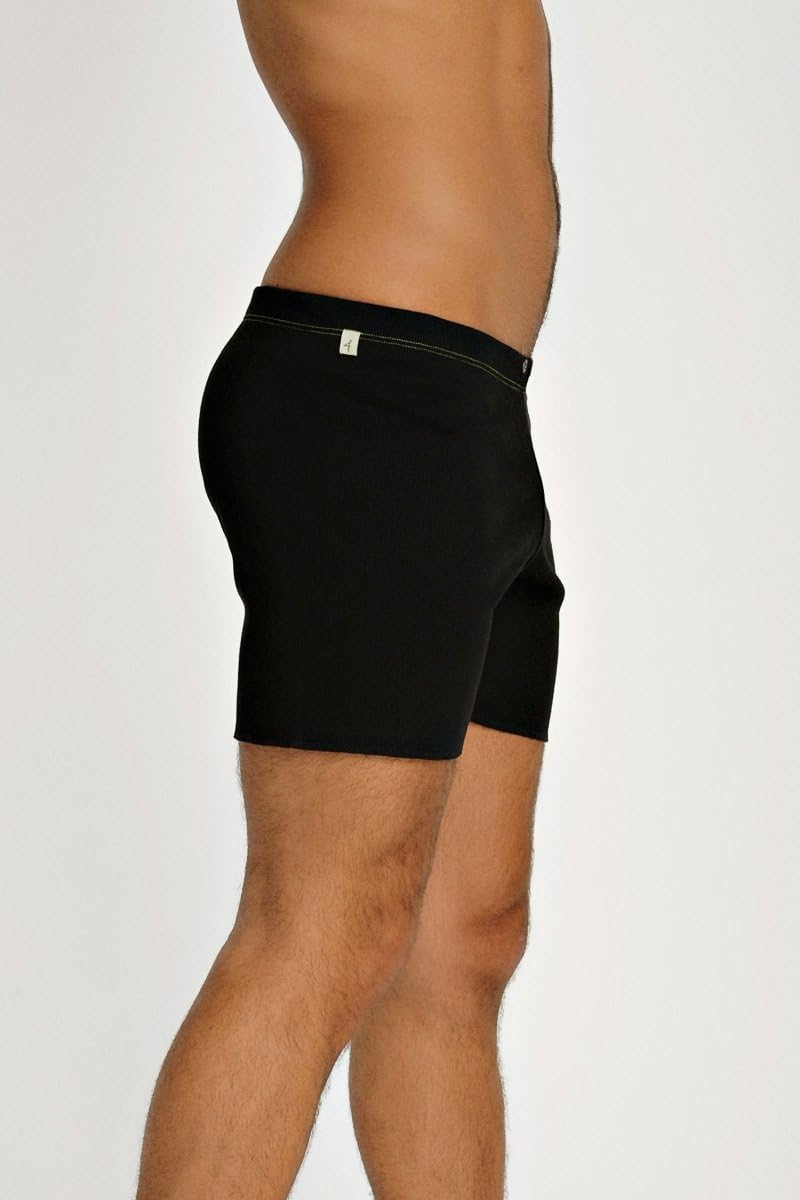4-rth Men's Fusion Crosstrain Gym & Yoga Short-Short Modal French Terry Made in America Stretch Fit European Style