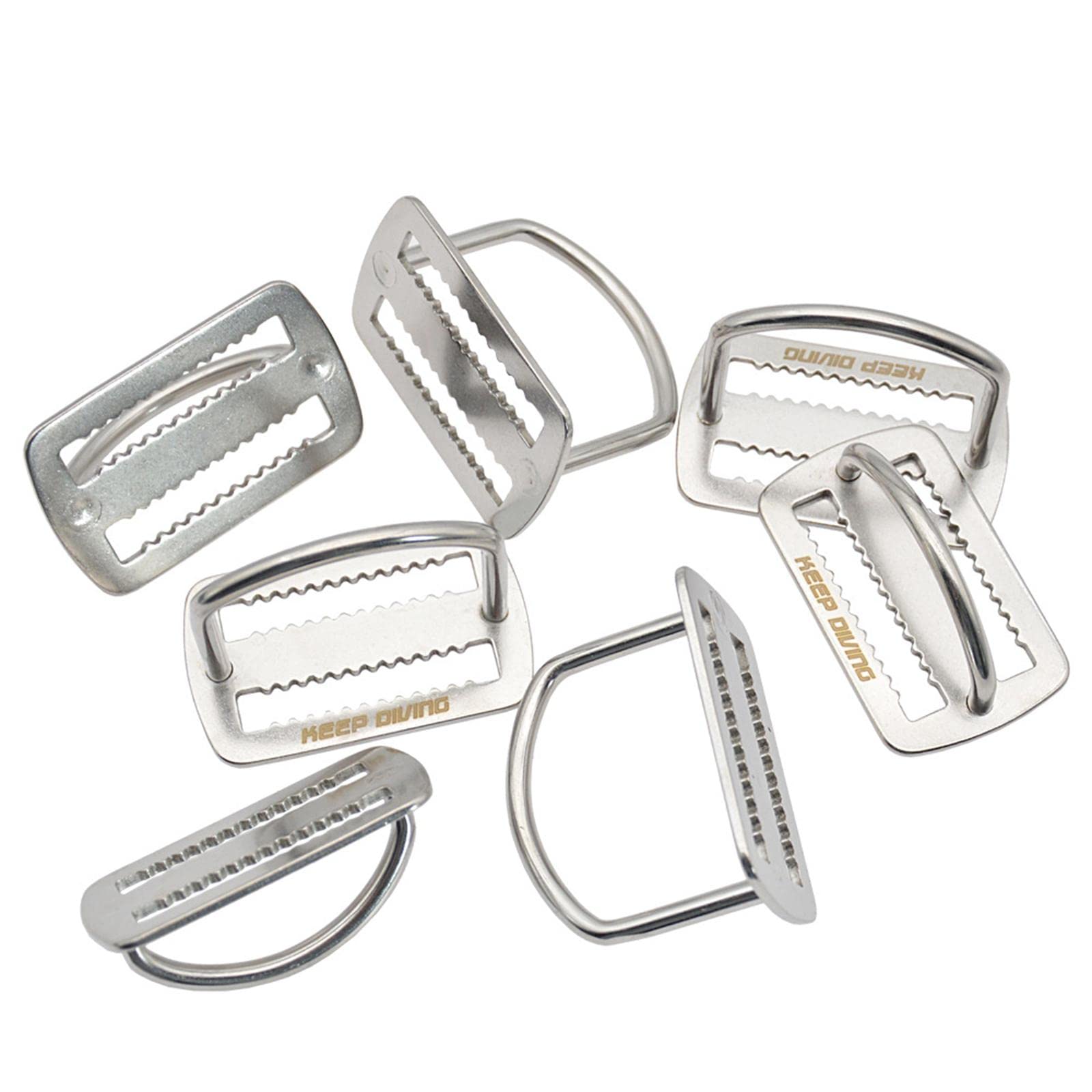 RNXRZANK 2X Scuba Diving Belt Slide Keeper 5cm Dive Strap Harness Belt Retainer