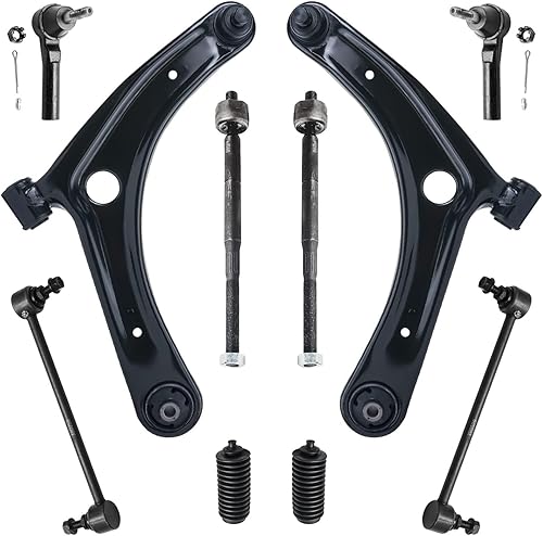 Miniatura 98 de Detroit Axle - Kit de suspensión frontal de 10 piezas para Chevy Trailblazer GMC Envoy XL Buick Rainier 9-7X Ascender, inferior y superior, 4 brazos