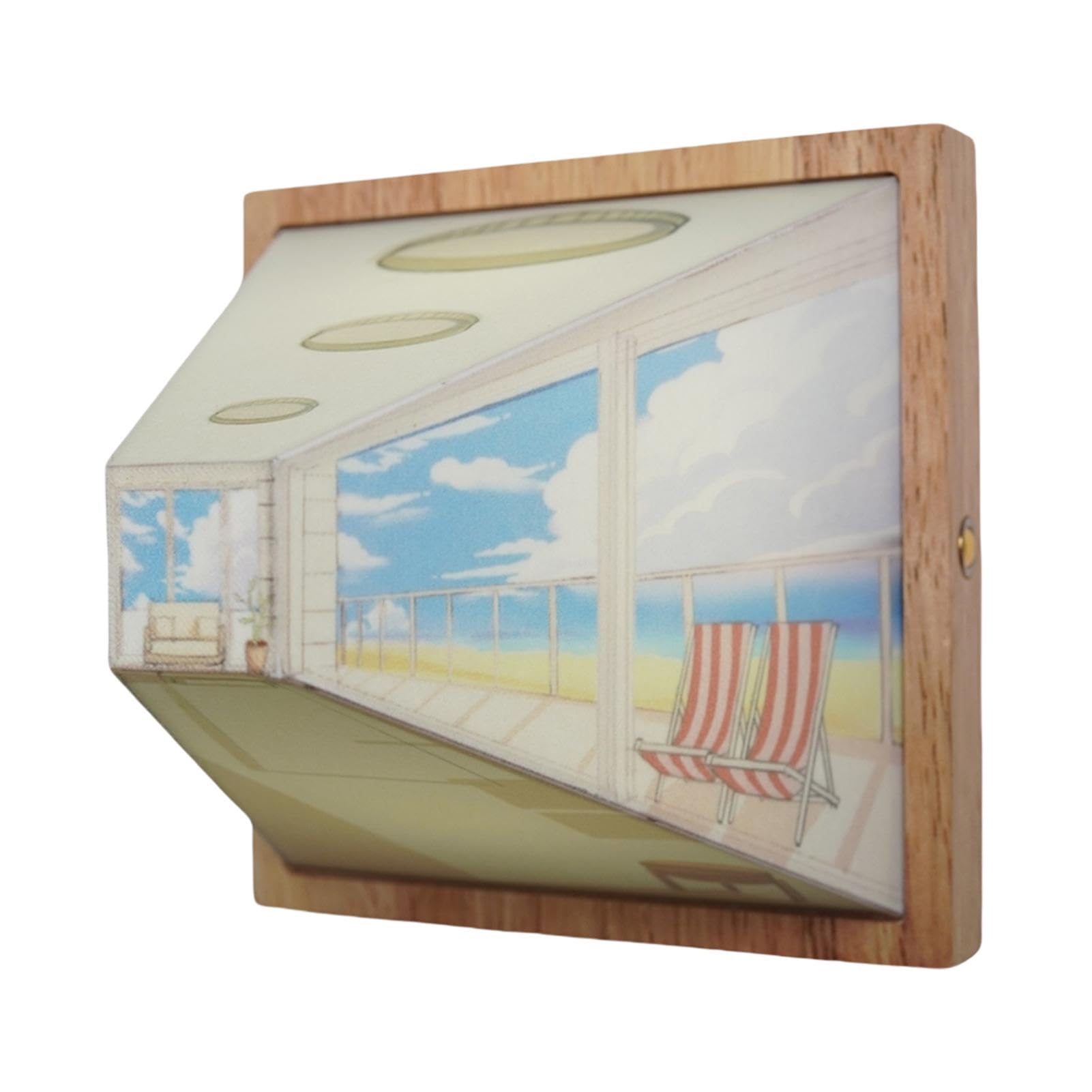 Naked Eye Visual Night Light, Vision Picture Frame Night Lamp, LED Decorative Wall Lamp with 3 Lighting Effects, PunchFree Painting Light, USB Powered LED Light for Home Decor