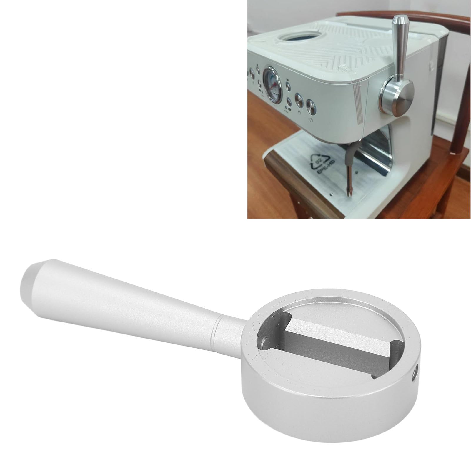 Leva del vapore del caffè Leva del vapore della caffettiera in lega di alluminio per risparmiare sforzo per BAE02 02s per PE3899 per 3231 (Argento)