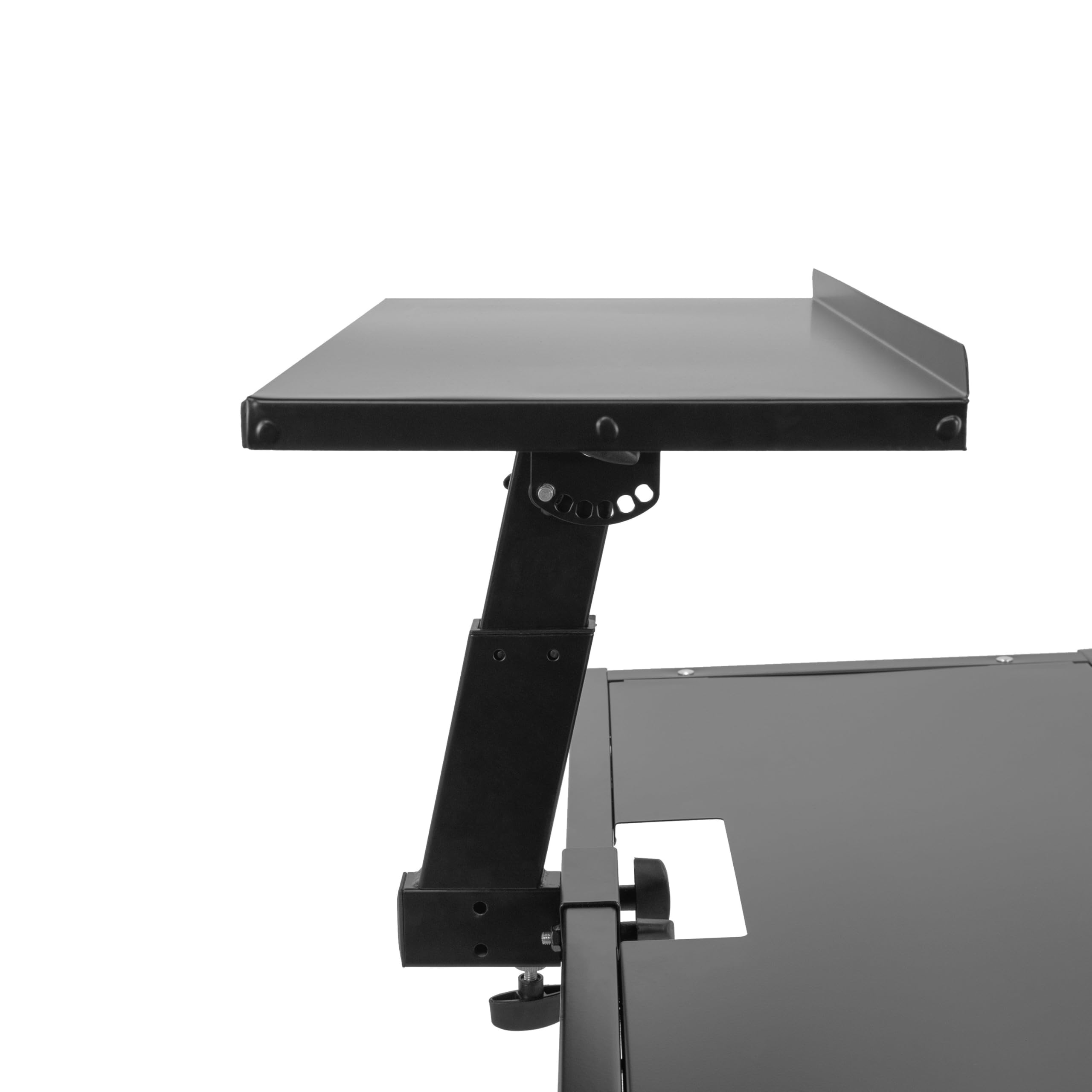 BoomToneDJ, stazione DJ, mobile con supporto integrato regolabile per PC, telaio in acciaio Z, facile da usare, trasportabile, perfetto per controller USB DJ, smontabile e trasportabile facilmente