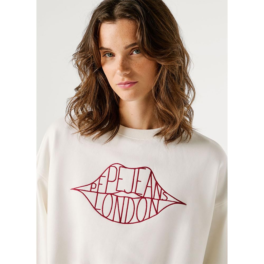 Pepe Jeans Bluza damska Bernis, biała (Mousse White), XS, biały (Mousse White), XS