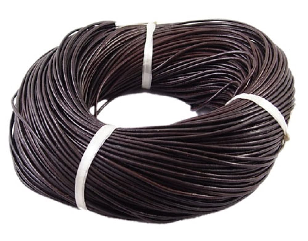 100 m/Lotto Cordoncini per Gioielli in Pelle di Vacchetta 1 mm 1,2 mm 1,5 mm 2 mm per la creazione di Gioielli Accessori per Collana di bracciali