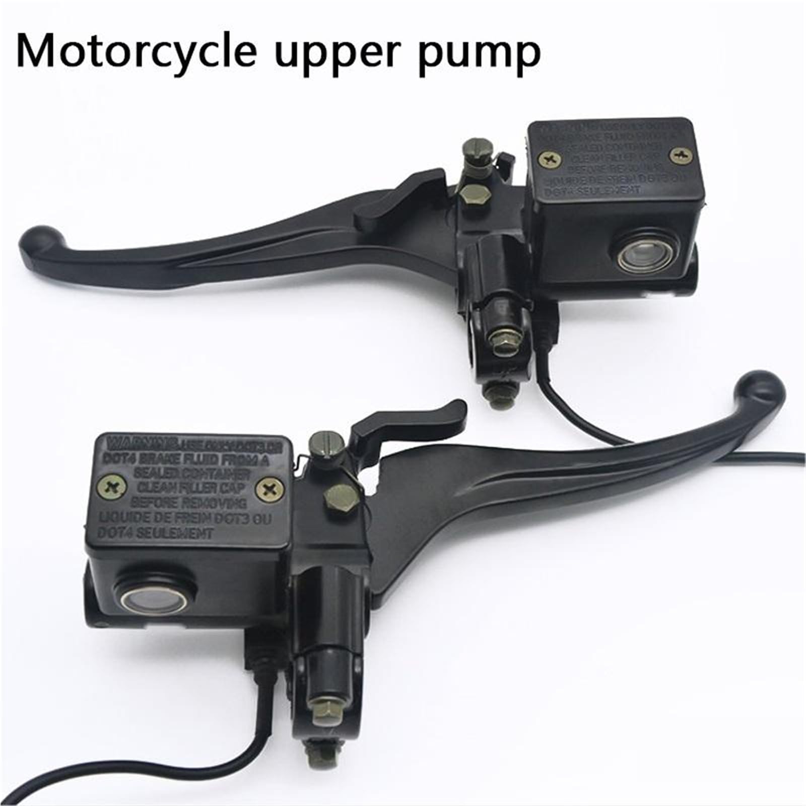 Motorrad-Kupplungshebel 22-mm-Motorradkupplungs-Hauptzylinder-Hydraulikpumpenhebel für elektrische Fahrradrikscha-Bremshebel(Pair)