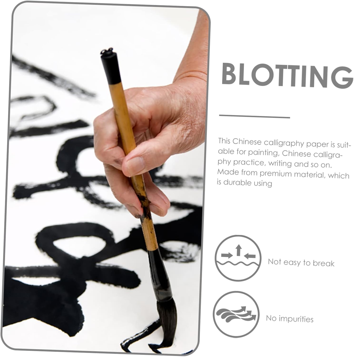 IWOWHERO 100pcs Traditional Drawing Paper Rice Paper for Calligraphy Writing Brush Ink