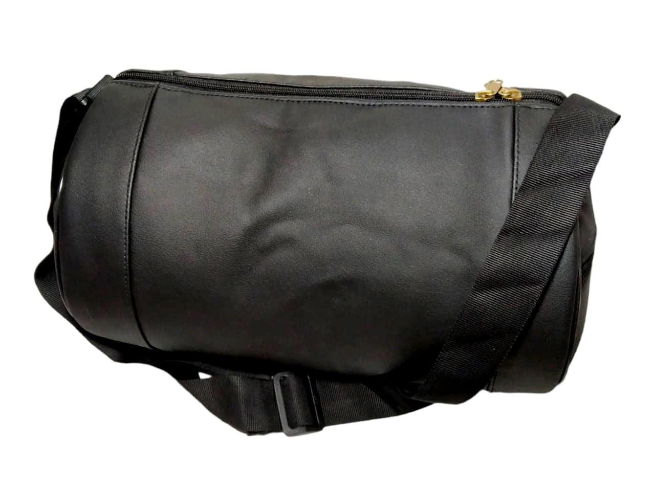 GAAZO - THE APE FASHIONGaazo Faux Leather Gym Duffle Bag for Men and Women Light Weight Black Color Water Proof Carry One Pair of Shoes and Three Pair of Clothes