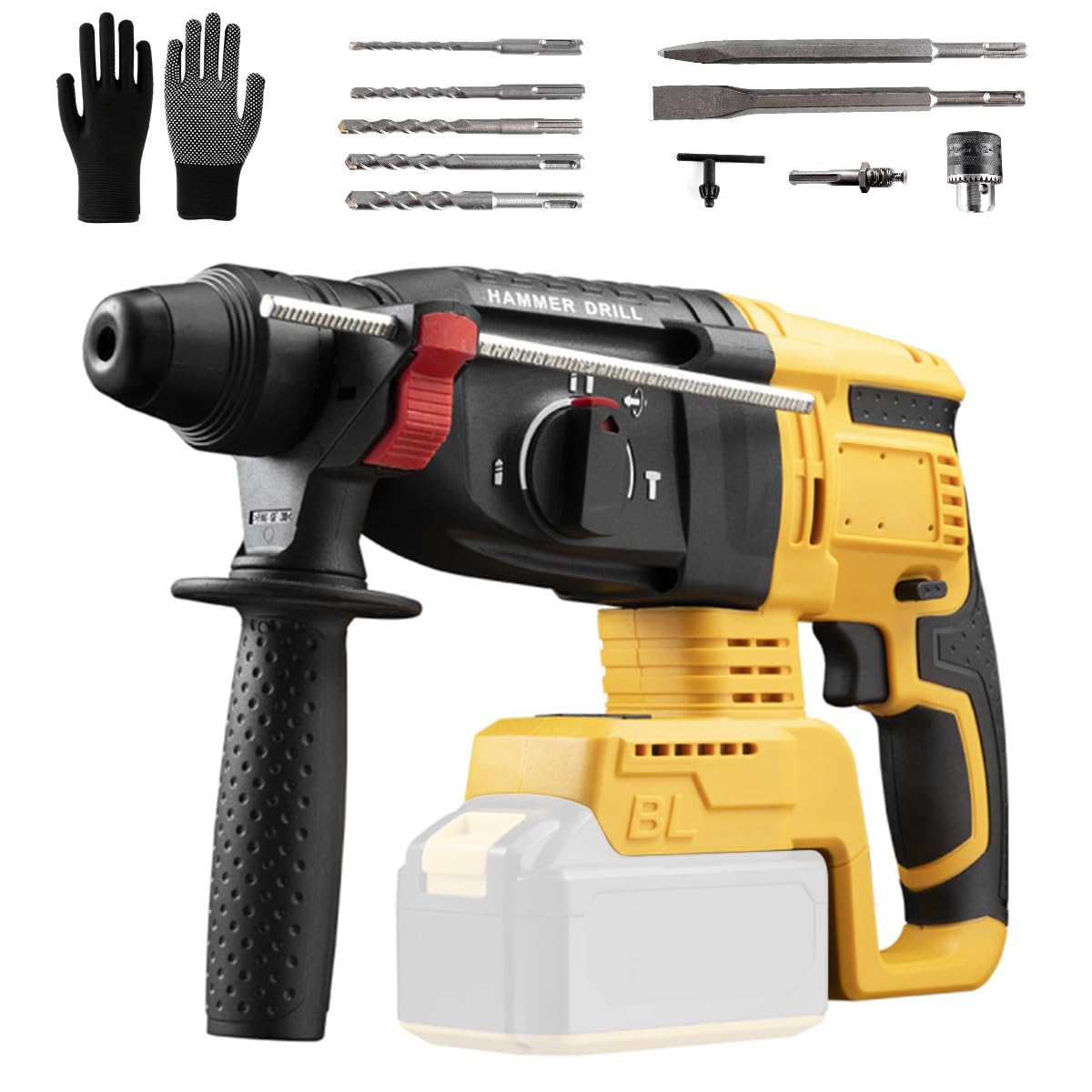 Rotary Hammer Drill Cordless Compatible with Dewalt 20V Battery