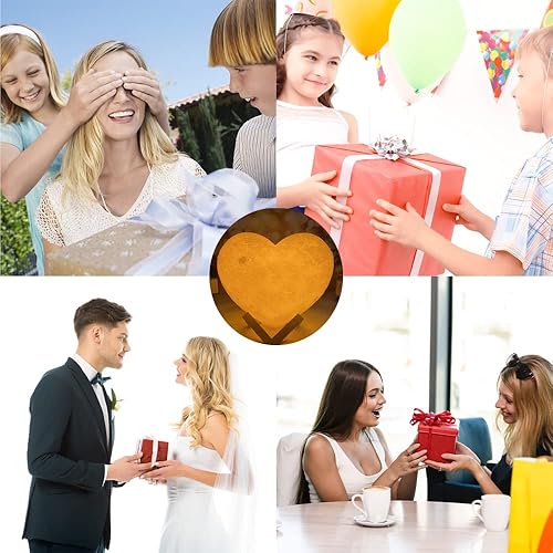 Miniatura 3 de Luz nocturna de corazón 3D personalizada, lámpara de noche de luna, lámpara de luna personalizada con foto y texto, lámpara de luna personalizada
