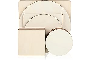 Unfinished Wood Pieces for Crafts Assorted Shapes Cutouts