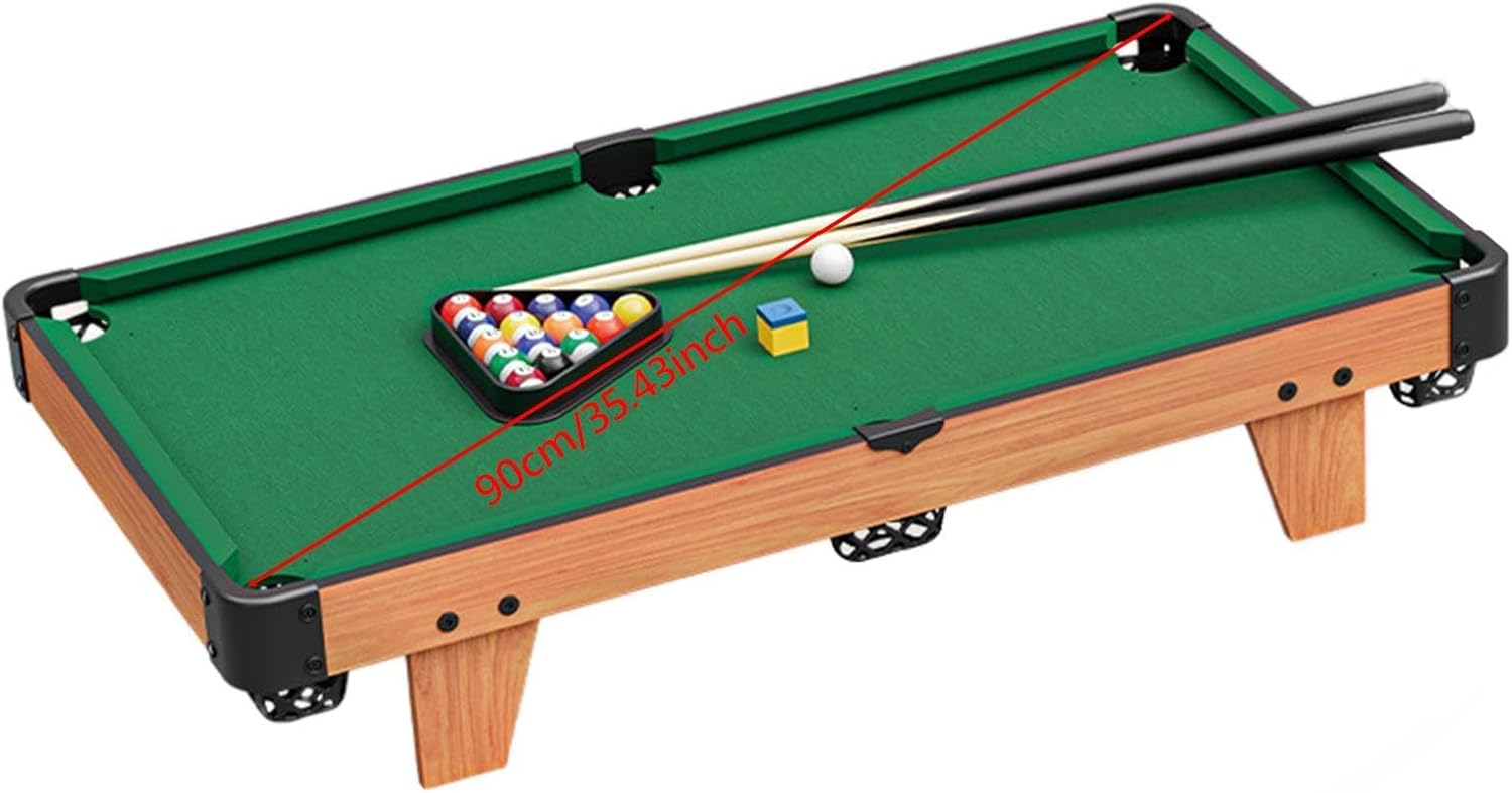 Colaxi Mini Pool Table Billiards Game Table Triangle Rack Pool Toys Tabletop Games for Party Easy Storage Players Traveling Home Use