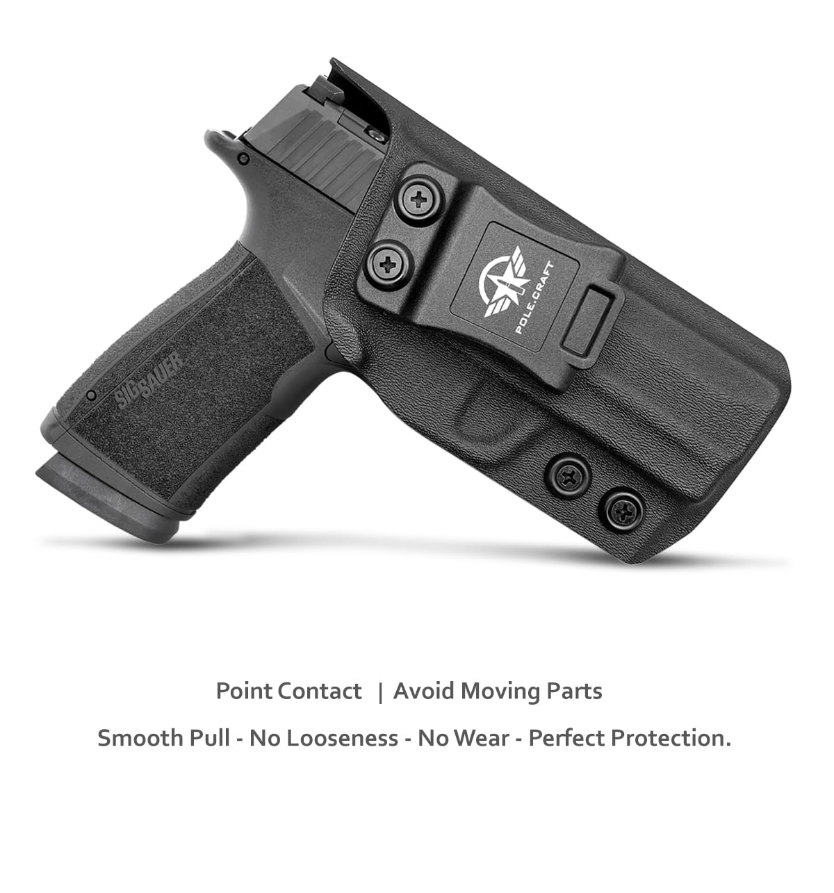 P365 XMacro Fondine Kydex IWB Fondine Custom Fit: Sig Sauer P365 XMacro Pistol - Cintura Interna Nascosta Il Trasporto - Adj. Ritenzione di cant - Copertura Mag bottone - Ingresso allargato