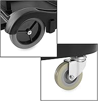 Vista 5 de Dryser Commercial Janitorial Cleaning Cart on Wheels - Black Housekeeping Caddy with Cover, Shelves and Vinyl Bag