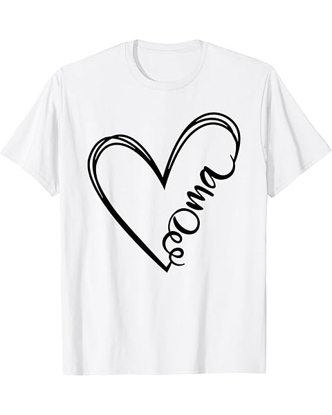 Oma Heart Grandma Women German Christmas Mother's Day T-Shirt