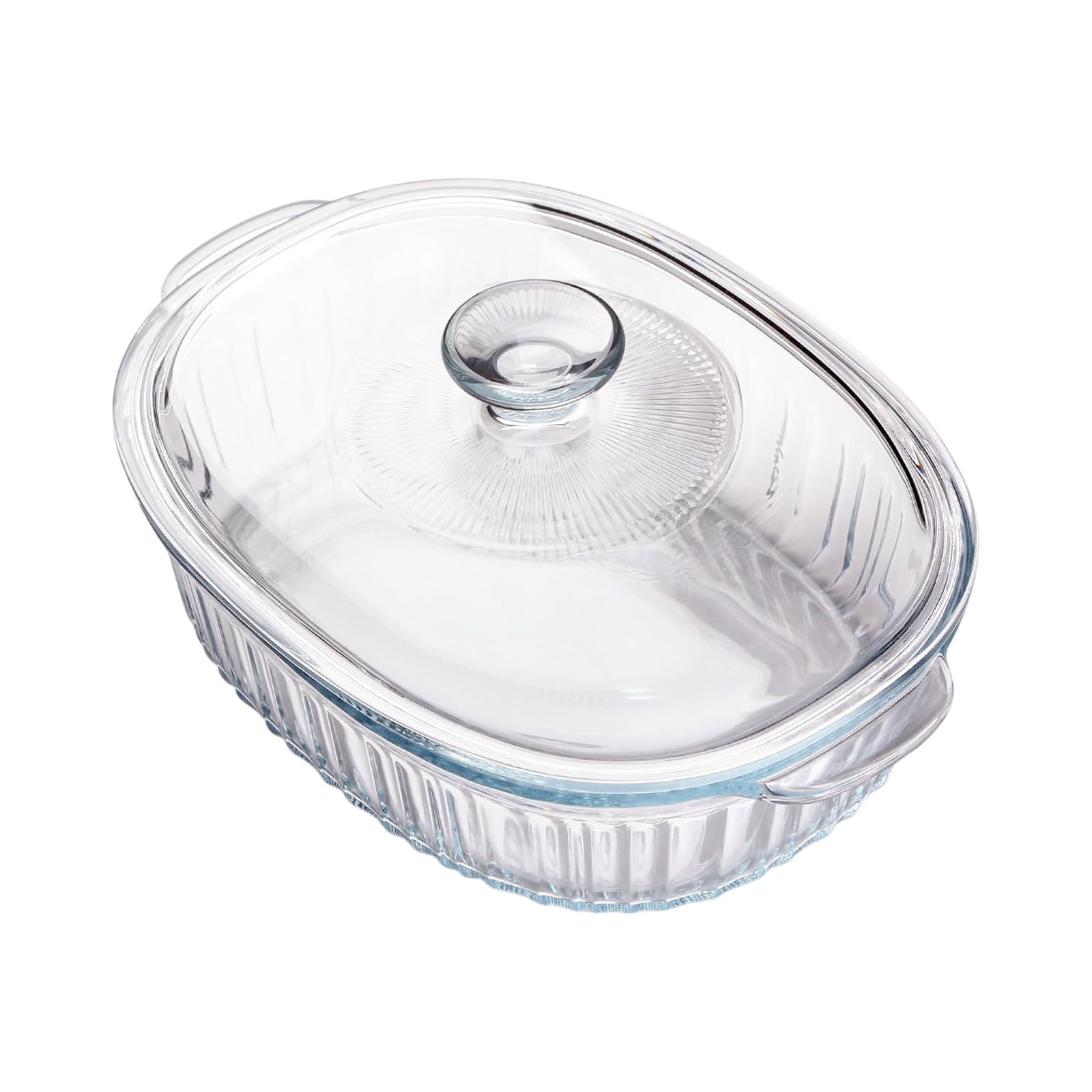 YROHGKPN Shatterproof Glass Baking Pan with Handle Lid Oven Microwave Safe Ideal Roasting Oven Safe Casserole