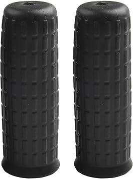 2Pcs Wheelbarrow Rubber Handles Replacement, Anti-slip Handle Grip Covers Weatherproof Handles Non-Slip Round Tubes for Garden Carts122x32mm Black