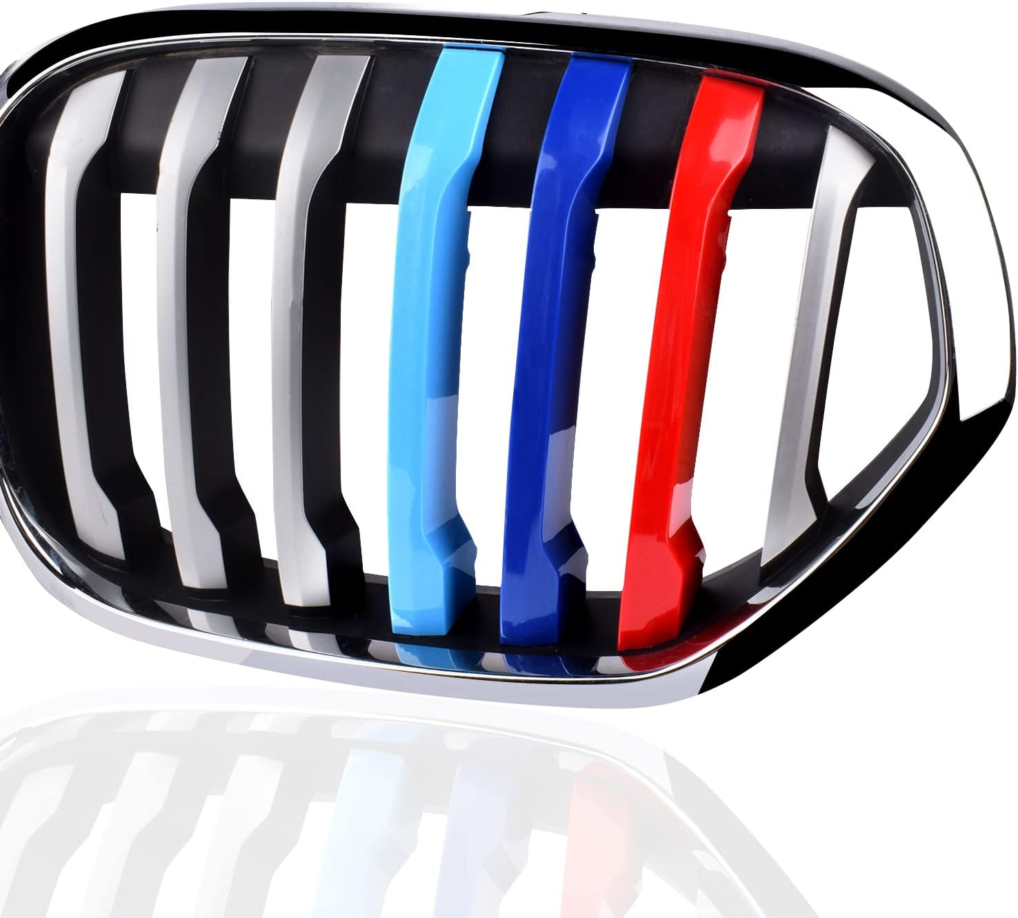 KUNGKIC Front Grille Insert Trims Strips Grills For 2020 2021 2022 X1 F48 Exterior Decoration Accessories 3 PCS