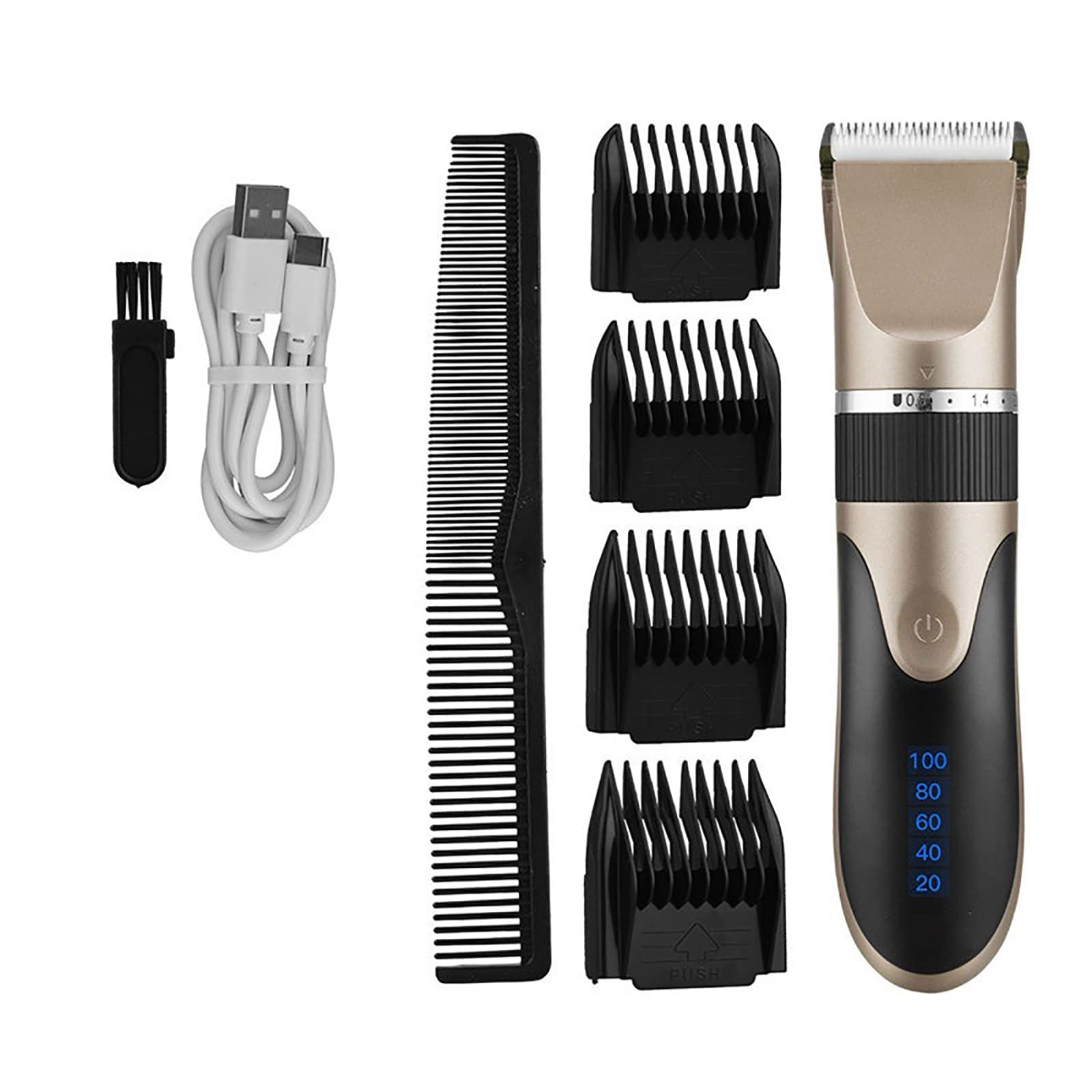 Tagliacapelli professionale, tagliacapelli professionale da uomo; s Barbiere Barba Trimmer Ricaricabile Macchina di Taglio dei Capelli Lama in Ceramica Basso Rumore Adulto Kid Taglio di capelli
