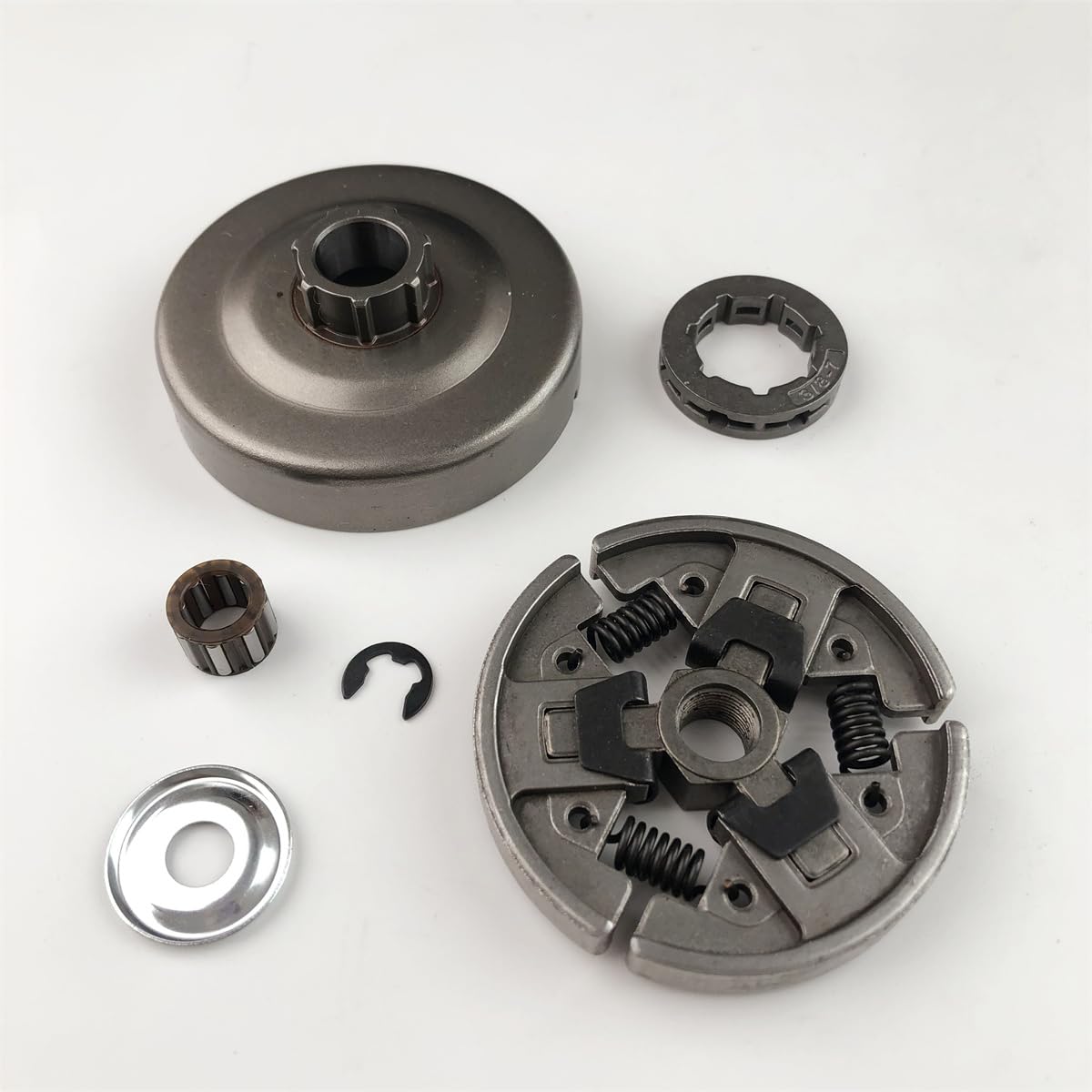 Kit de Arandelas de cojinete de Tambor de Embrague for Motosierra MS290, MS390, 029, 039 y MS310. Reemplazo de cojinete de Agujas, piñón, llanta, Clip E 2023.