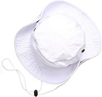 Vista 4 de Sombrero de cubeta para verano, para exteriores, para pescar, de safari, de caza, con correa ajustable