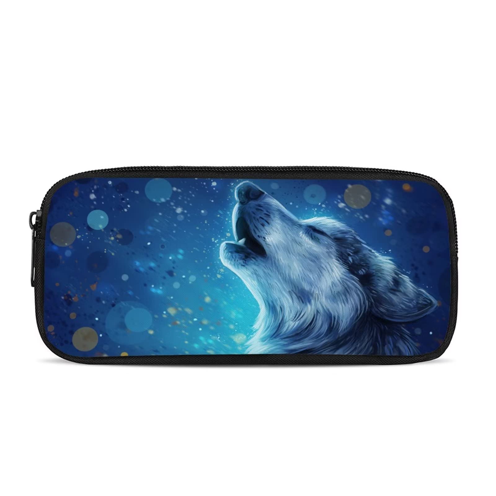 Belidome Pencil Case Wolf Kids Pen Box Bag with Durable Zipper Back to School