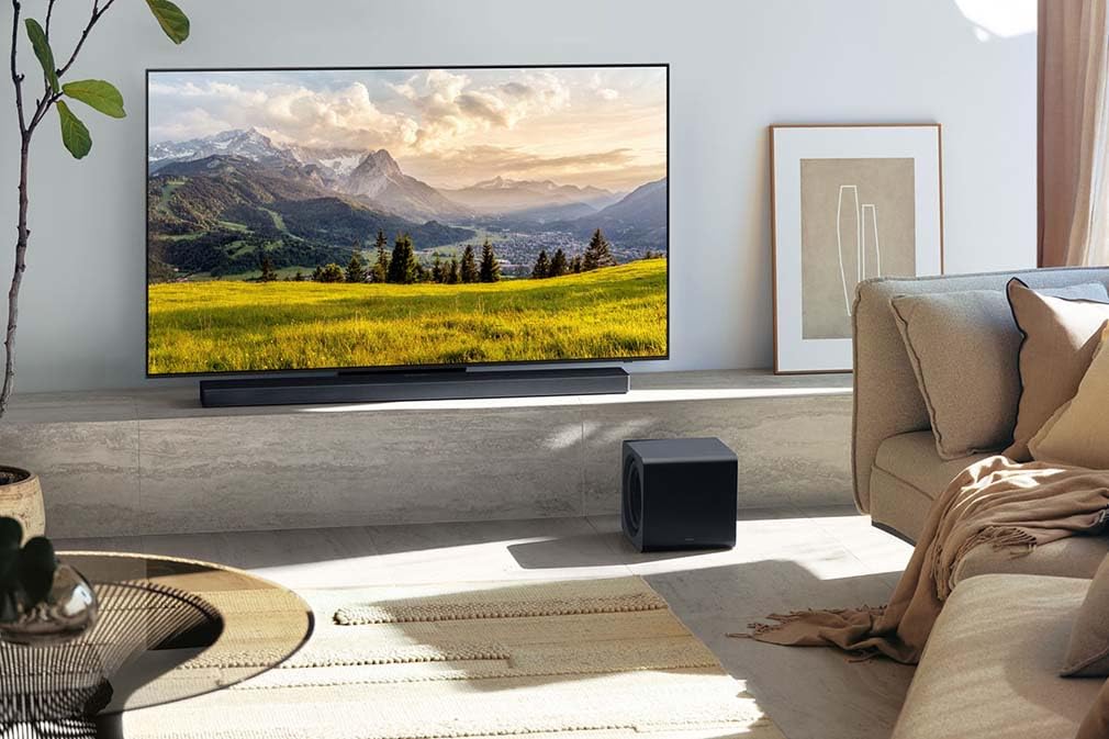 Samsung HW-QS710GF Q-Series 3.1.2-Kanal-Soundbar für Fernseher, TV-Lautsprecher mit kabellosem 6,5"-Subwoofer, Kabelloses Dolby Atmos und DTS:X, SpaceFit Sound, Q-Symphony
