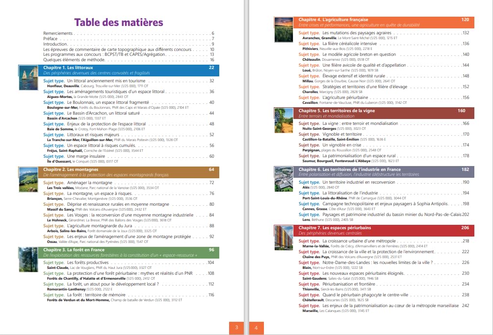 Mémento Géographie BCPST / TB / CPGE littéraires / CAPES / Agrégation - Conforme au nouveau programme: Résumés des notions – Commentaires de cartes topographiques – Sujets types – Études de documents