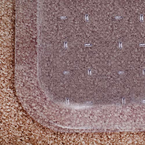 Es Robbins Chair Mat For Low Pile Carpet- Rectangle With Lip, Vinyl 36" X 48", Clear (128053) #TOP4