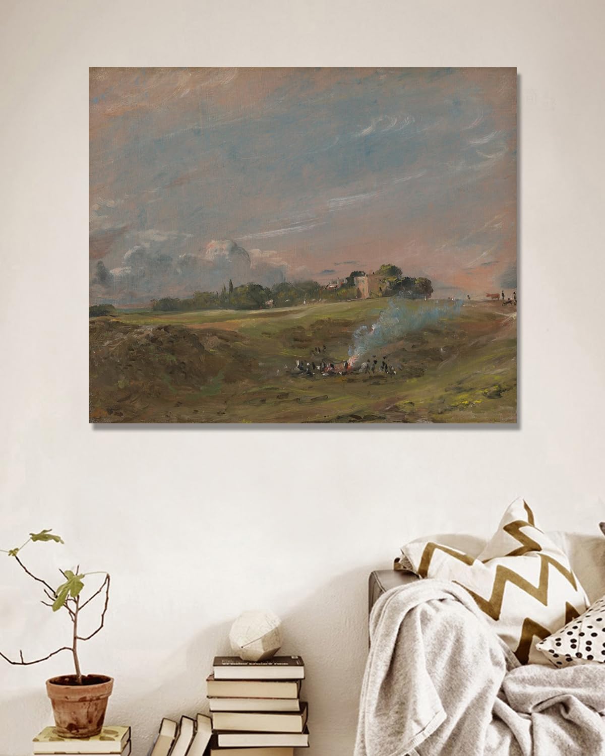 John Constable Sztuka ścienna, krajobraz 10), plakat słynnych obrazów, romantyzm retro obraz wydruki dekoracja ścienna. 30 x 36 cm - 11,8 x 14,2 cala tylko płótno