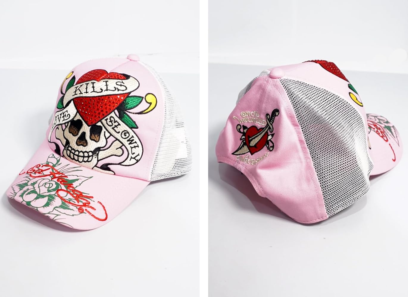 Amazon | [Ed Hardy] エド・ハーディー ハートスカル刺繍 ラインス