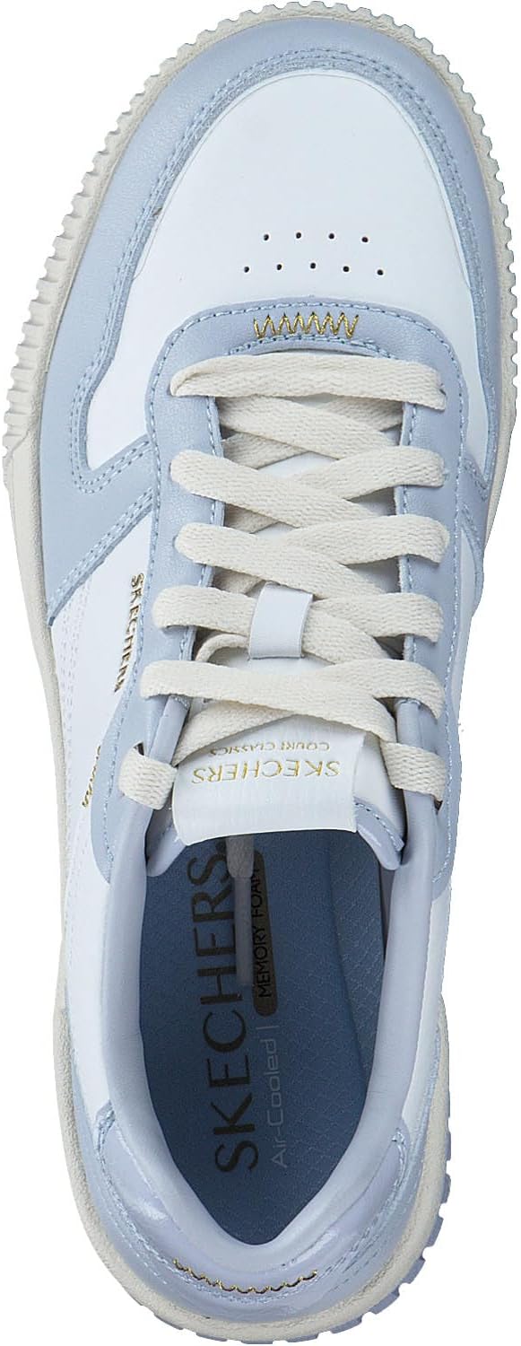 Skechers Women's Jade-Best in Class Sneaker, White/Blue, 5 - Image 6
