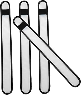 UKCOCO 4 Piezas Leggins con Tira En El y Caballo Equipo Envoltura Seguridad Ecuestre Equino Noche Accesorio Banda De De Caballo De Iluminación Circunferencia Paño Blanco