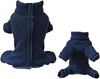 Vista 7 de Ropa para perros pequeños, cuello alto, abrigo de forro polar para otoño e invierno, overol para perro, pijama para cachorros, ropa de gato