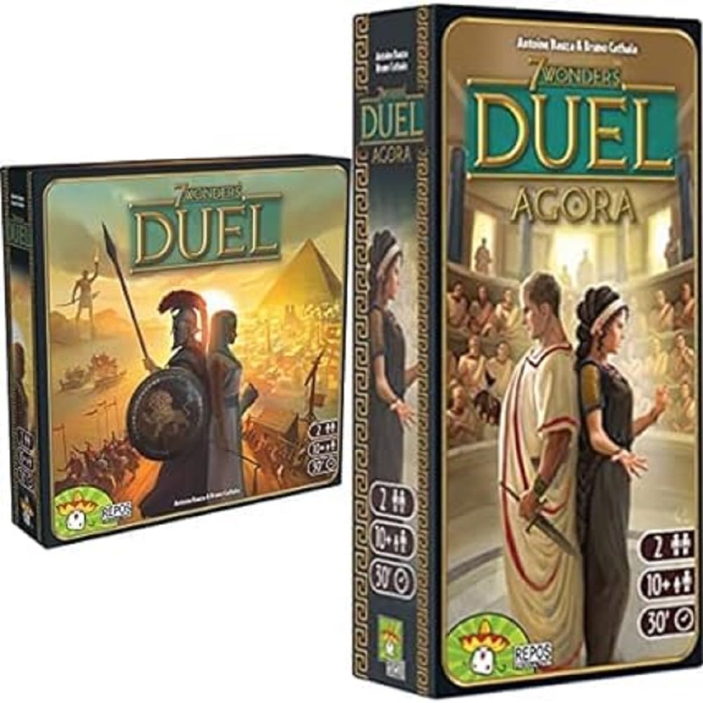 Repos Production | 7 Wonders : Duel | UNbox Now| Jeu de société | À partir de 10 Ans | 2 Joueurs | 30 Minutes + Repos Production | 7 Wonders : Duel - Extension Agora | 2 Joueurs | 30 Minutes