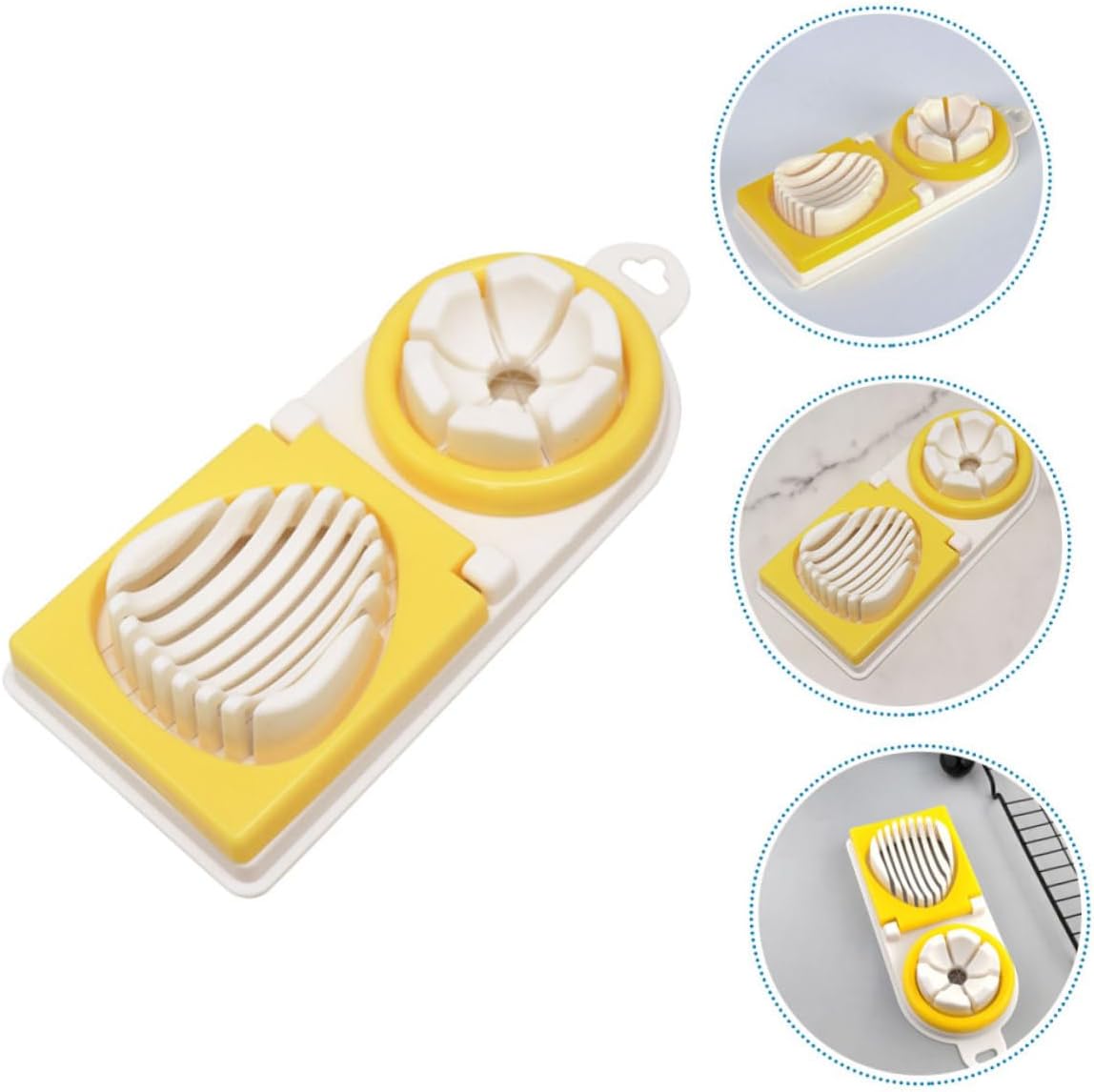 Manual Egg Cutter Slicer for Kitchen Food and Fruit, Stainless Steel image 4