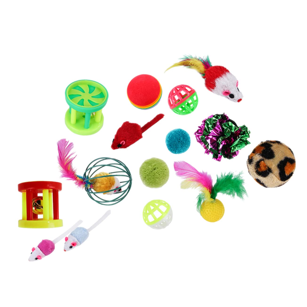 Beavorty 96stücke Teiliges Katzenspielzeug Federn Und Interaktive Spielzeuge Für Kätzchen Und Spielspaß Zufällige Farben