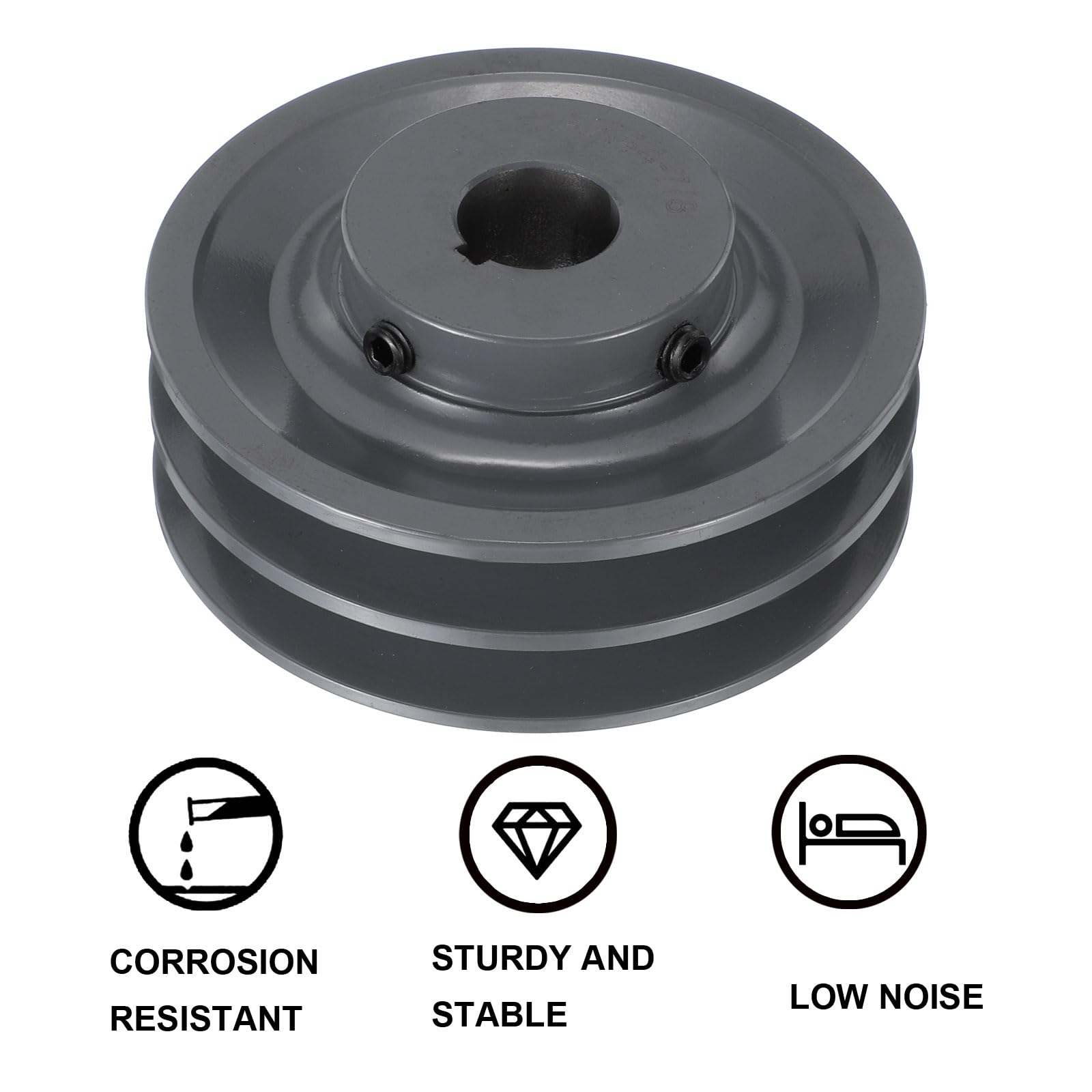 QUARKZMAN 2AK44-7/8 Puleggia A V 7/8" Foro 4.25" Diametro Esterno Doppia Scanalatura Puleggia Con Anima Forata Su Misura Ghisa Sezione Cinghia Per Cinghia 4L O A