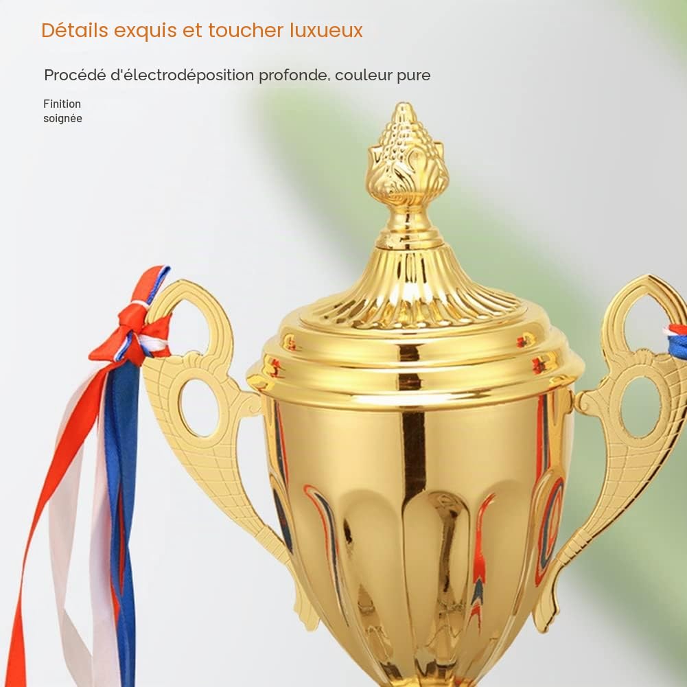 Coupe Trophée d'or Hauteur 29cm, Trophée de Sport Trophée Personnalisé, Trophée Football, Médailles, Trophée événement pour Événements, Célébrations d'entreprise, Rencontres Sportives