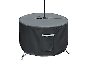 Outdoor Round Table Cover with Umbrella Hole
