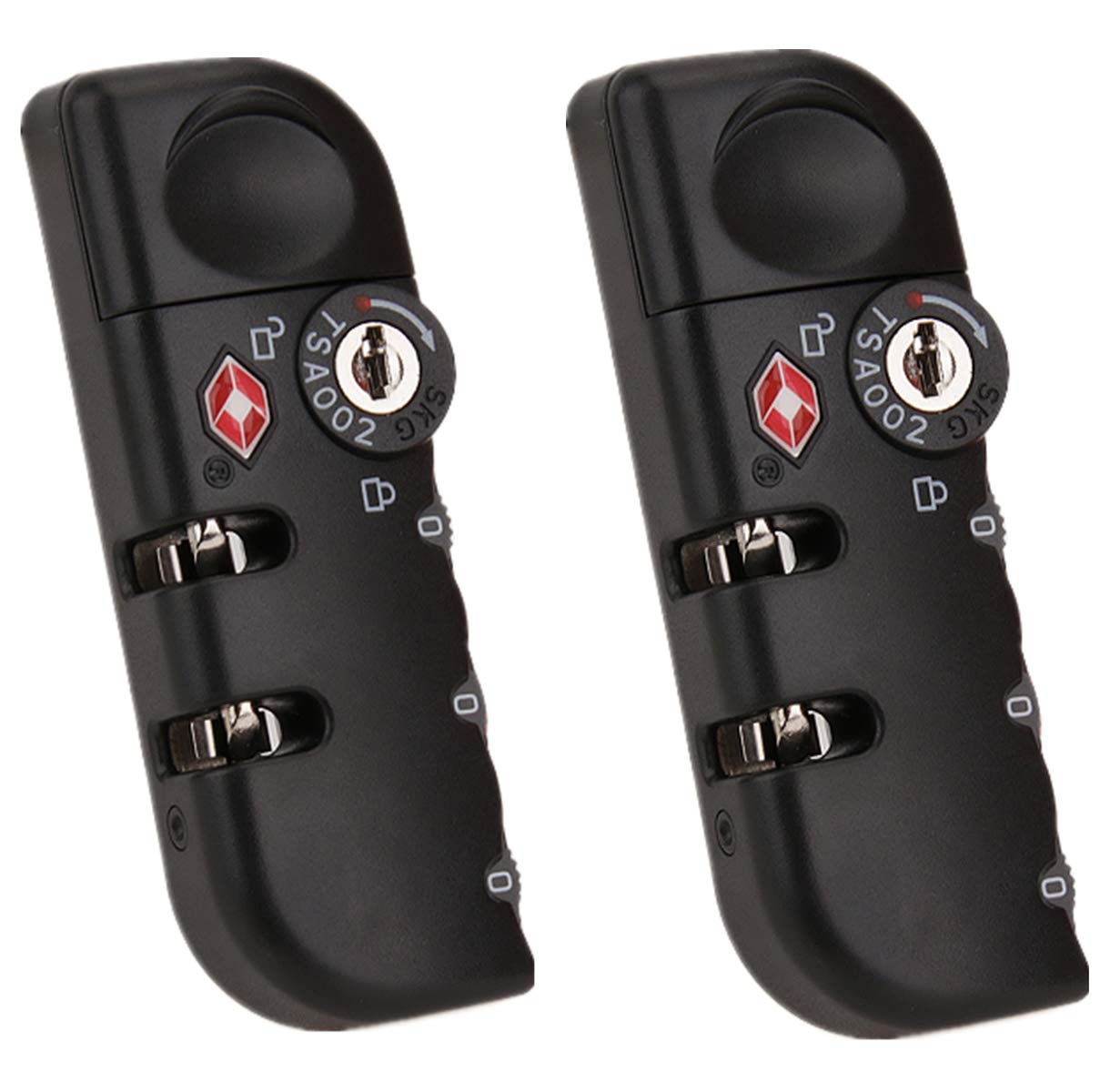 Mnuvxzaewf Black Combination Lock,Travel, Set Of A Pair S009# Password Lock Replacement Suitcases/Luggage For Suitcase Pull Rod