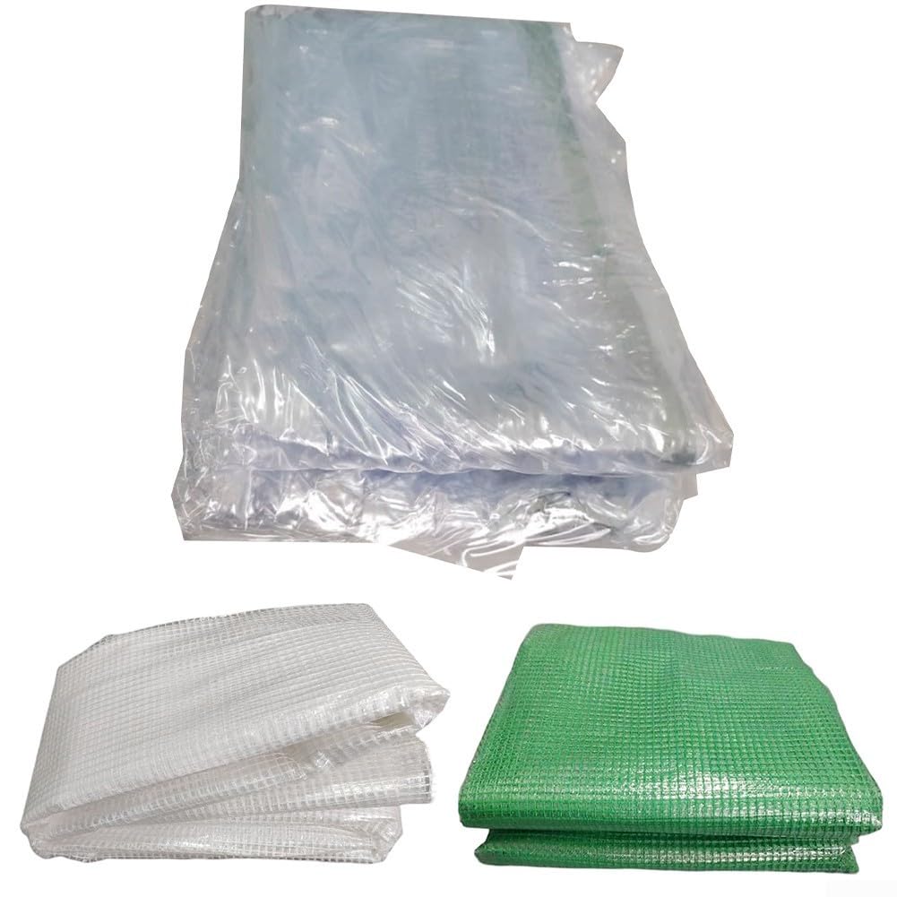 Zilimontt Copertura di ricambio per serra resistente alle intemperie, copertura di ricambio in plastica PVC per passeggiate in serra, piante/coltivazioni, vari telai per serre, 143 x 143 x 195 cm