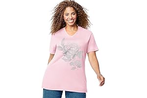 Vibrant V-Neck T-Shirts for Curvy Fashionistas in Sizes 4X-5X