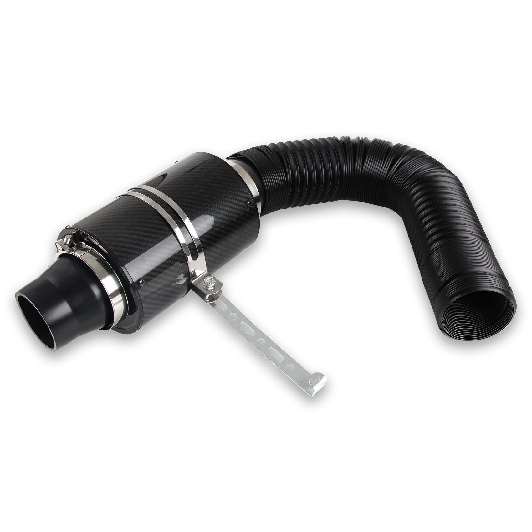 DOCAS 76 mm Filtre à air de voiture,Système d'admission d'air froid en fibre de carbone
