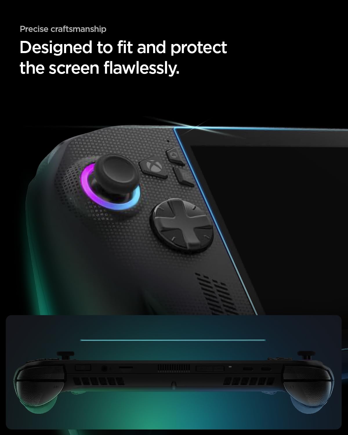 Spigen Tempered Glass Screen Protector [GlasTR Slim] designed for Rog Xbox Ally/Xbox Ally X/Asus Rog Ally/Ally X/MSI Claw 7 AI+ (7 inch) - 2 Pack - 5